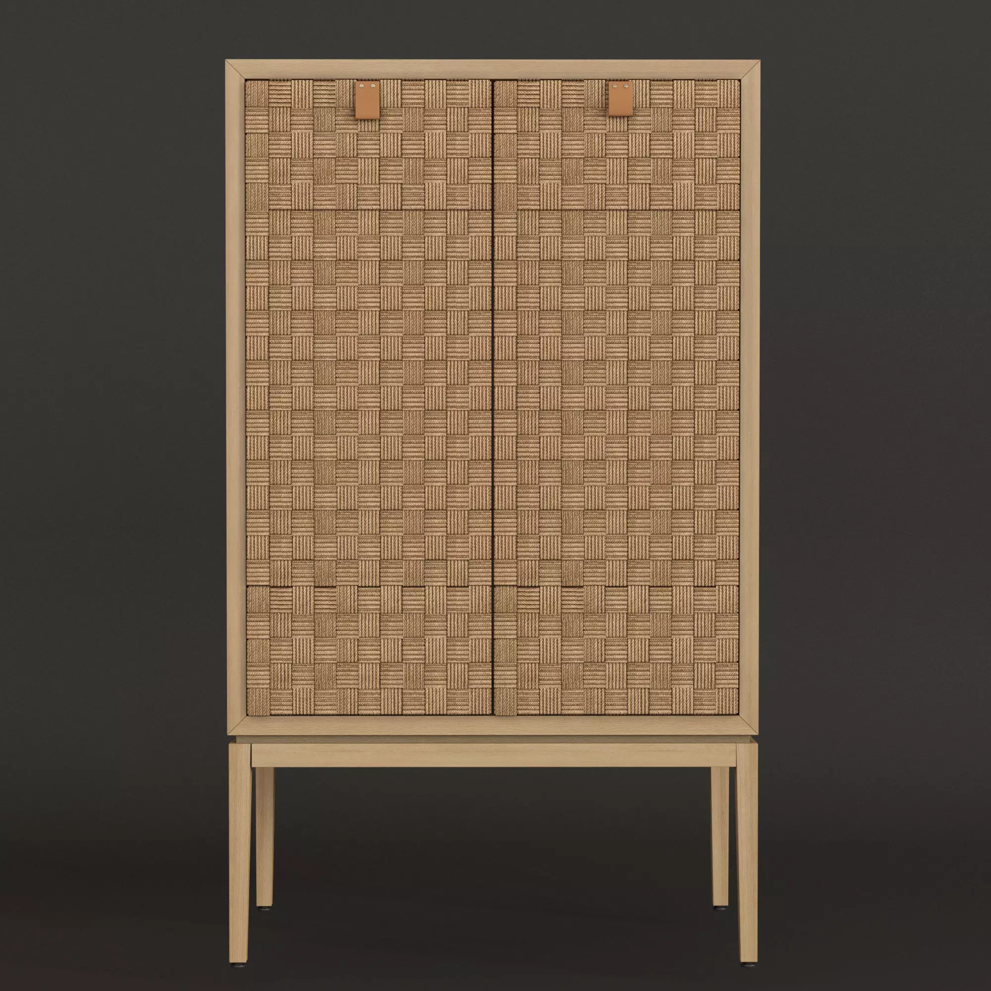 Caledonia Woven Bar Cabinet 3D model