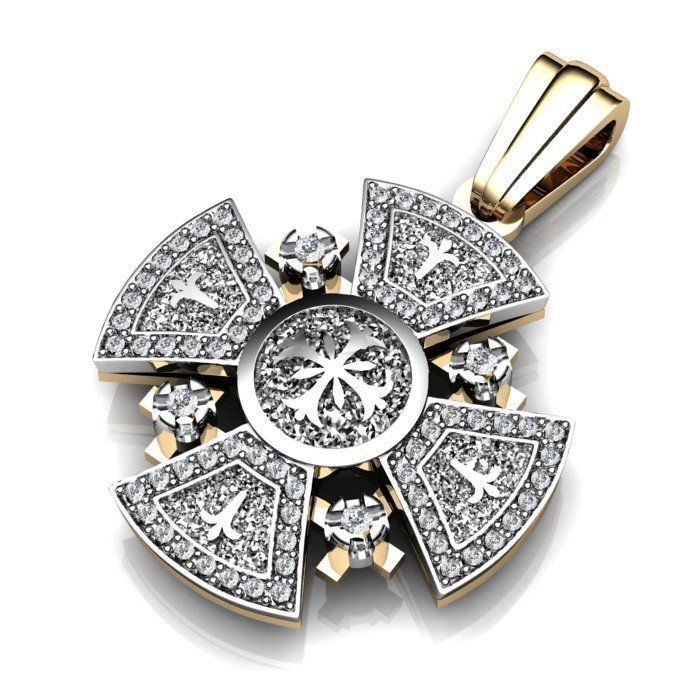 BULK-3DM-With Gems-PENDANT 63 Files 3D print model_42