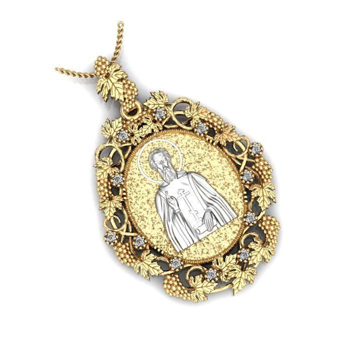 BULK-3DM-With Gems-PENDANT 63 Files 3D print model_2