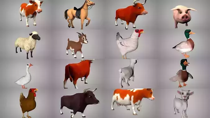 Farm animals collection 