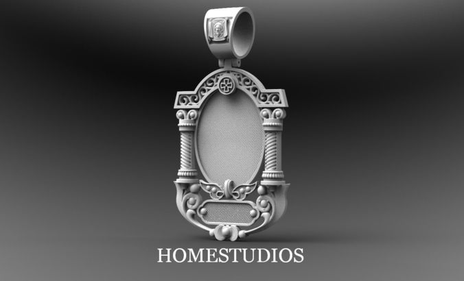 PENDANT BASE FORM FOR RELIGIOUS OBJECTS 3D print model