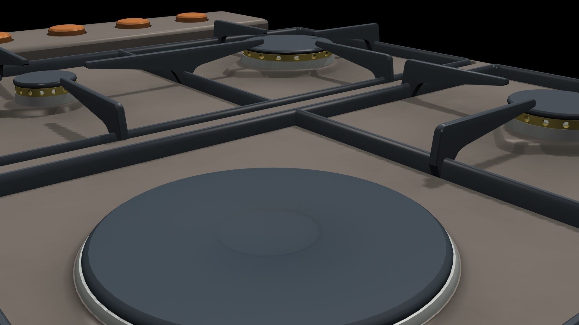 gas stove 3D model_2