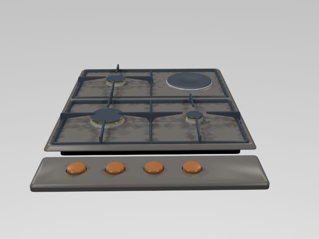 gas stove 3D model_4