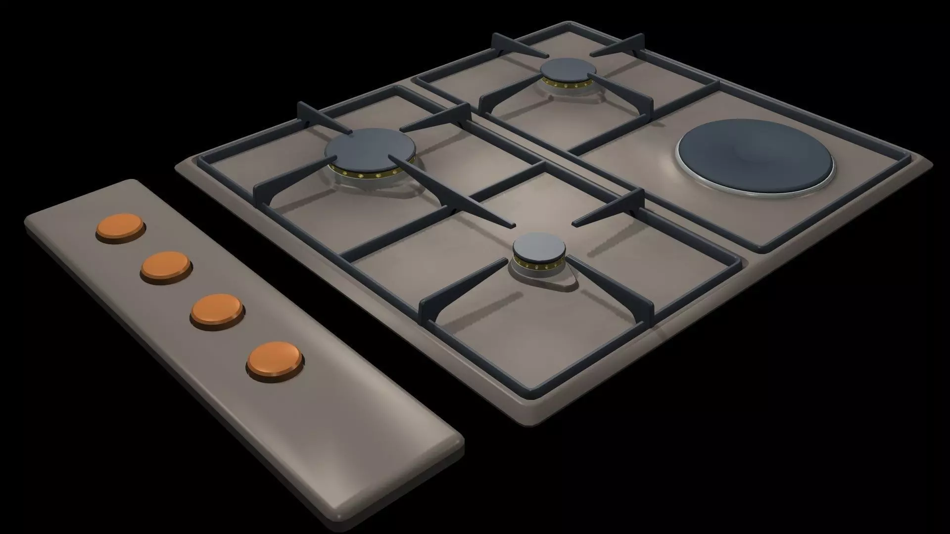 gas stove 3D model_0