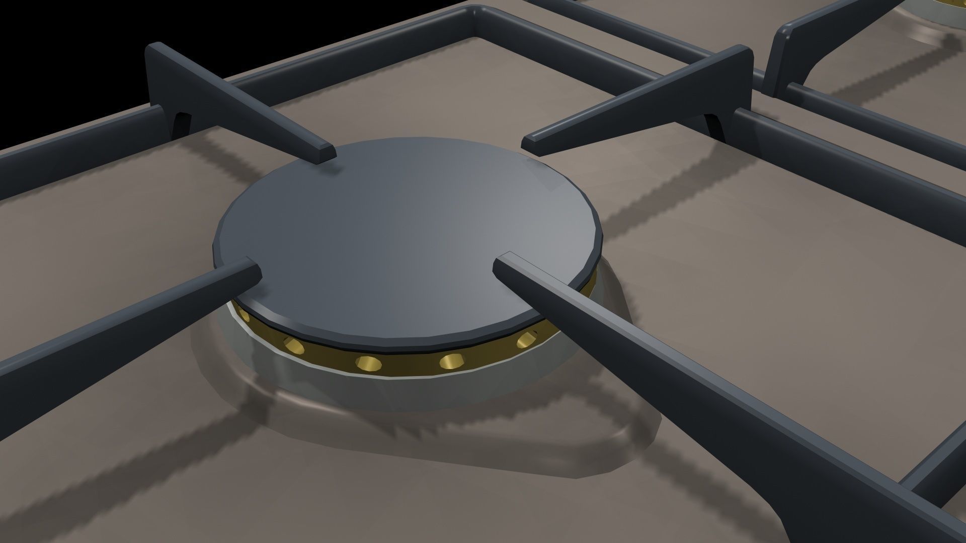 gas stove 3D model_1