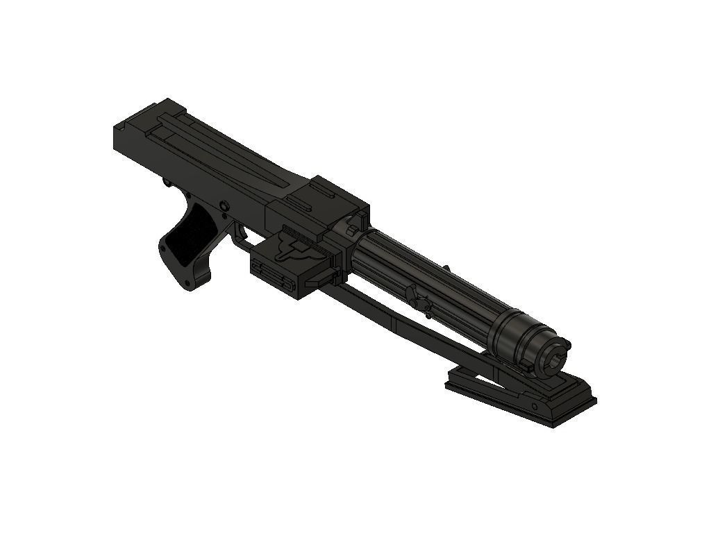 Realistic Star Wars DC-15s Side Arm Blaster 3D print model_5