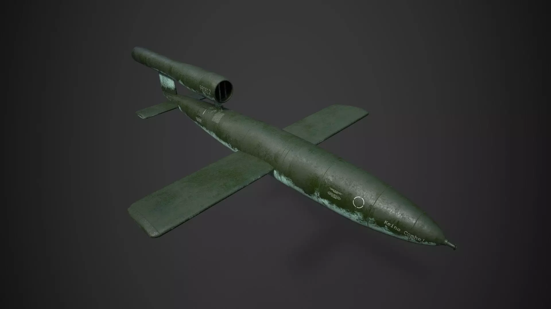 fieseler Fi 103  Low-poly 3D model_0