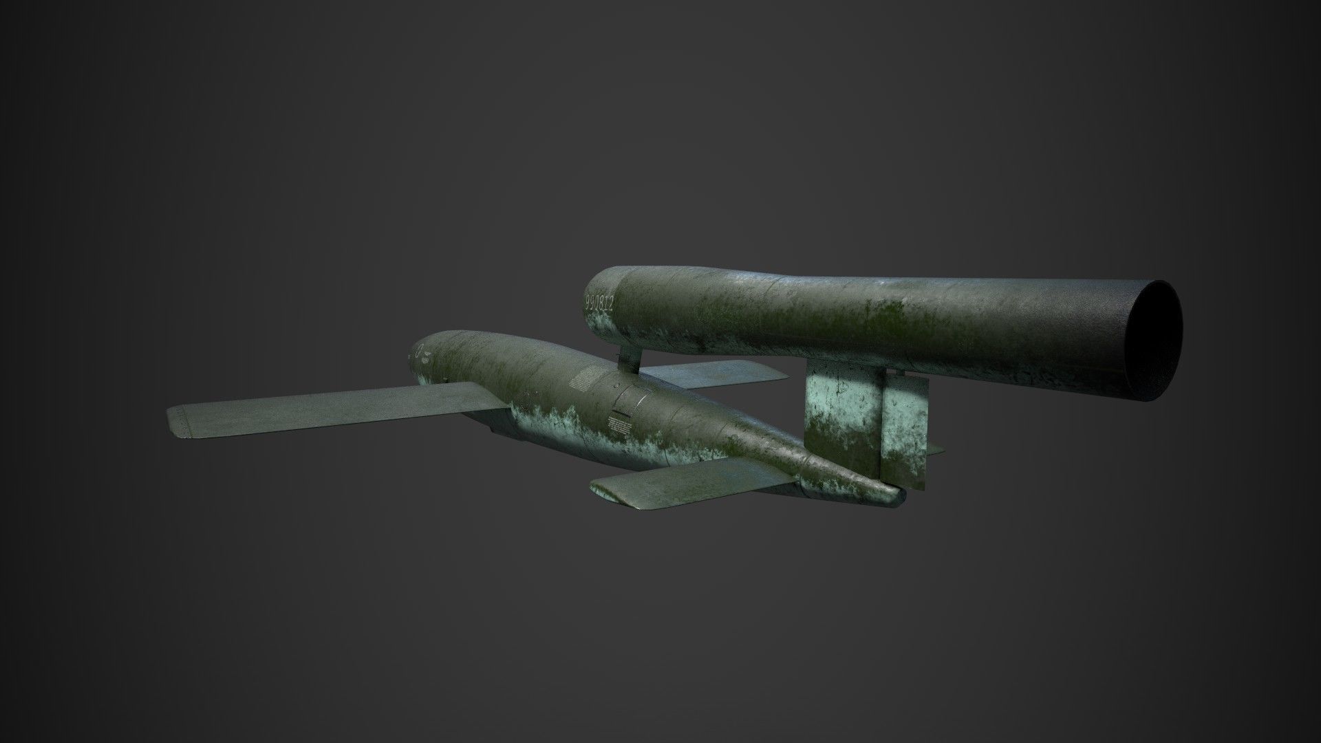 fieseler Fi 103  Low-poly 3D model_1