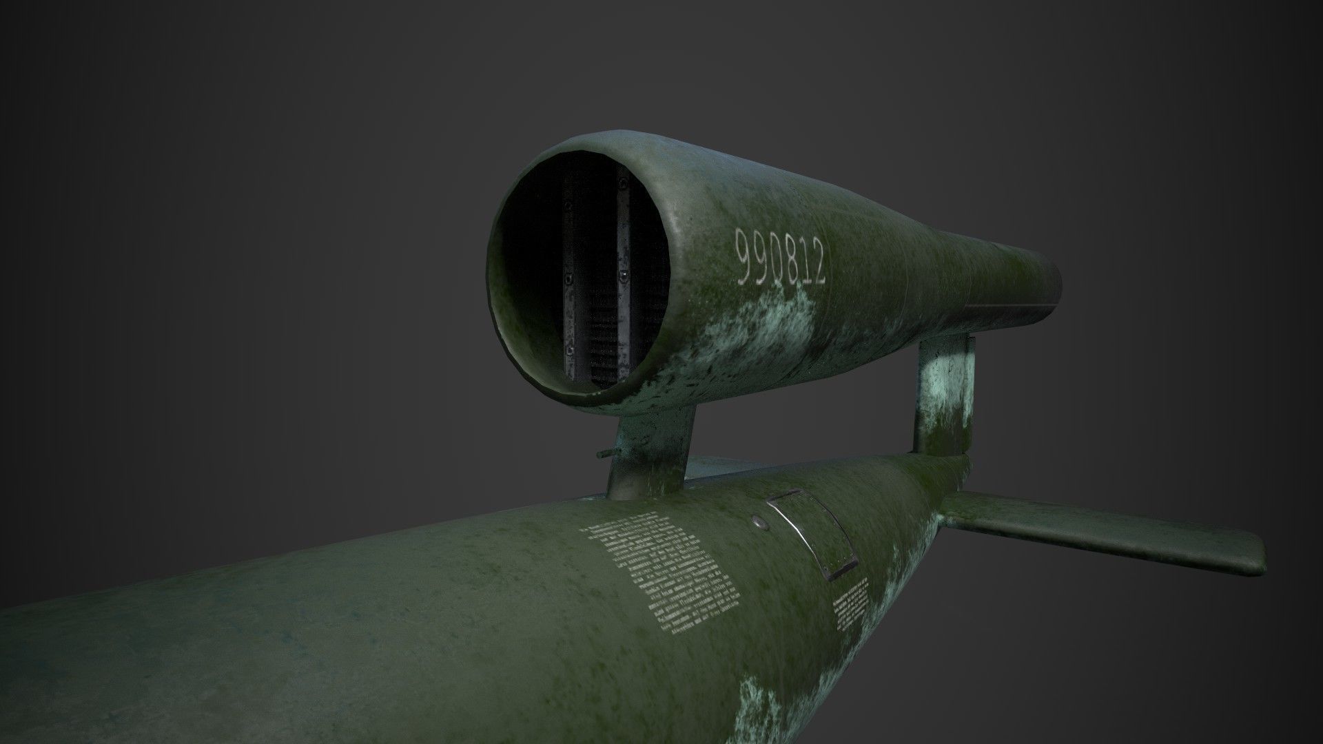 fieseler Fi 103  Low-poly 3D model_3