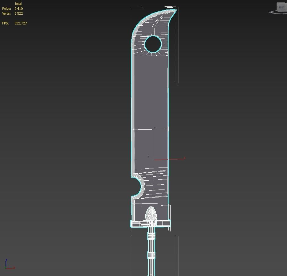 Zabuza Sword Low-poly 3D model_3
