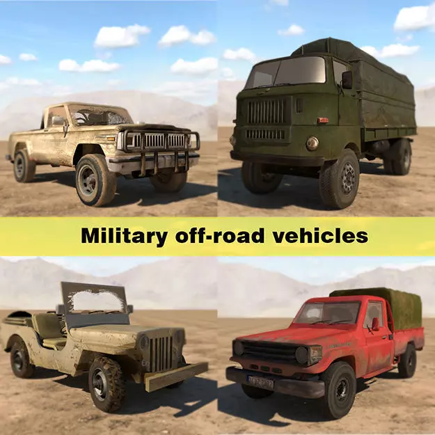 military off-road vehicles 3D Model Collection_0