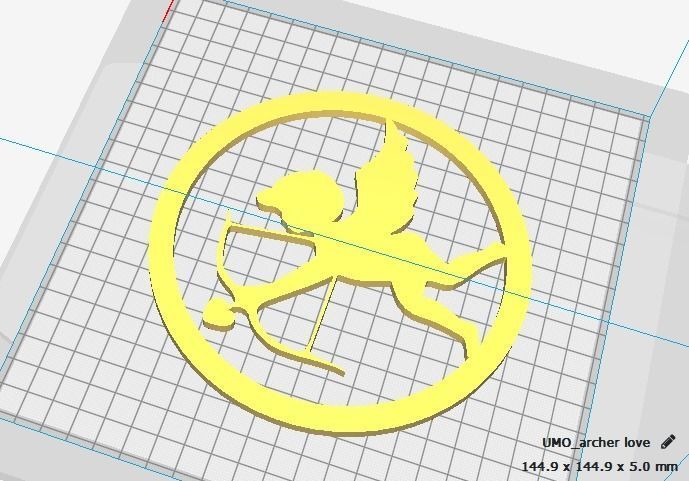 cupid archer love  coaster 3D print model_4