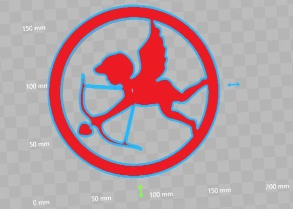 cupid archer love  coaster 3D print model_3