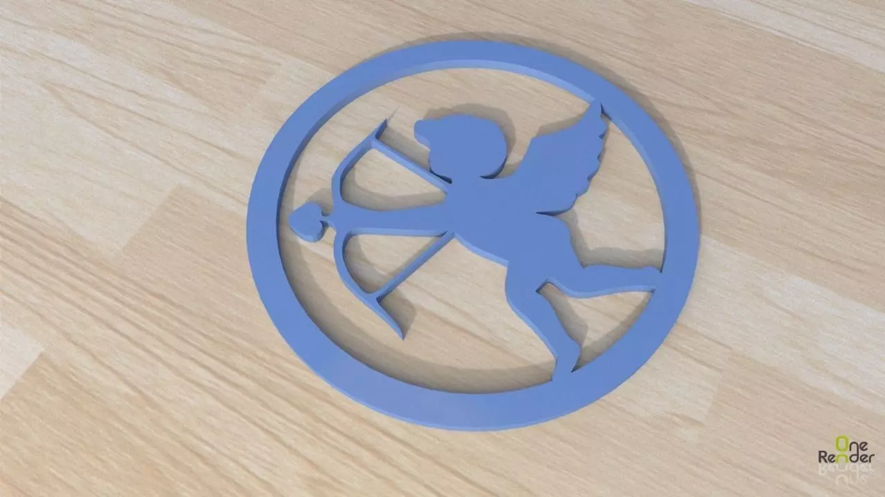cupid archer love  coaster 3D print model_0
