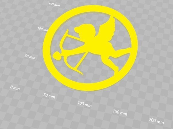 cupid archer love  coaster 3D print model_2