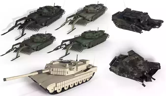 Tanks - Abrams - DMs Used 3D Model Collection