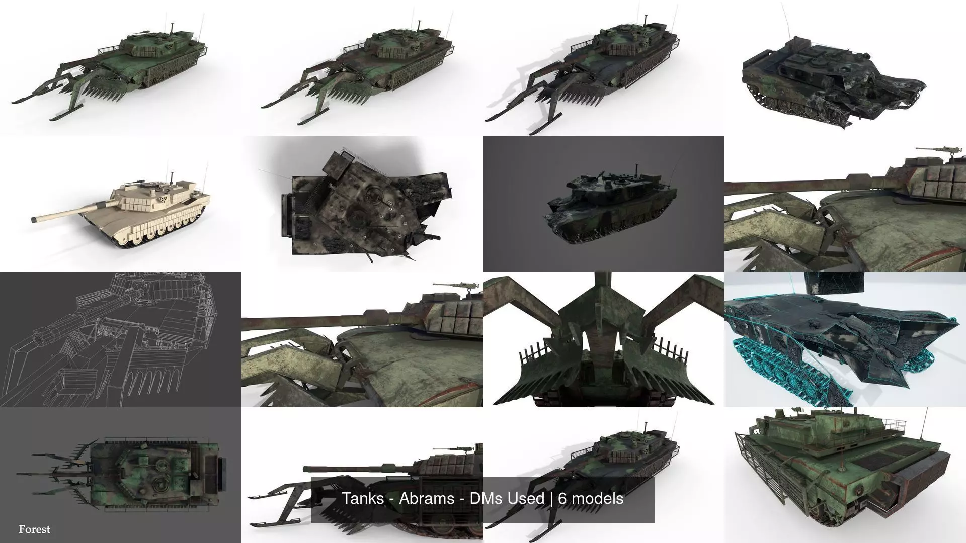 Tanks - Abrams - DMs Used 3D Model Collection_1
