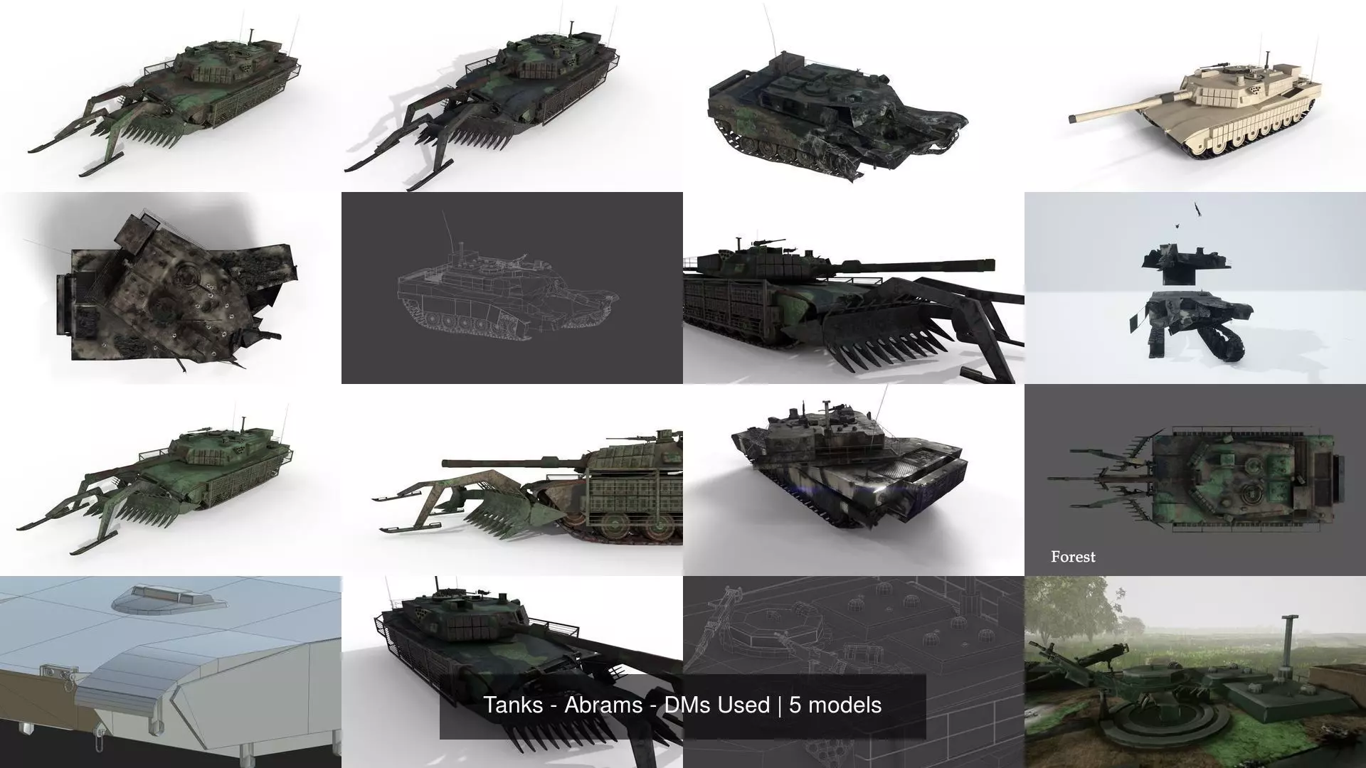 Tanks - Abrams - DMs Used 3D Model Collection_2