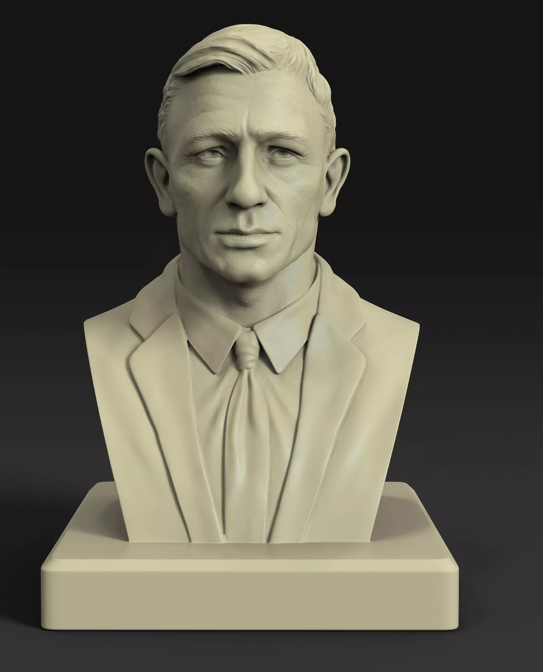 Daniel craig bust statue for 3d printing 3D print model