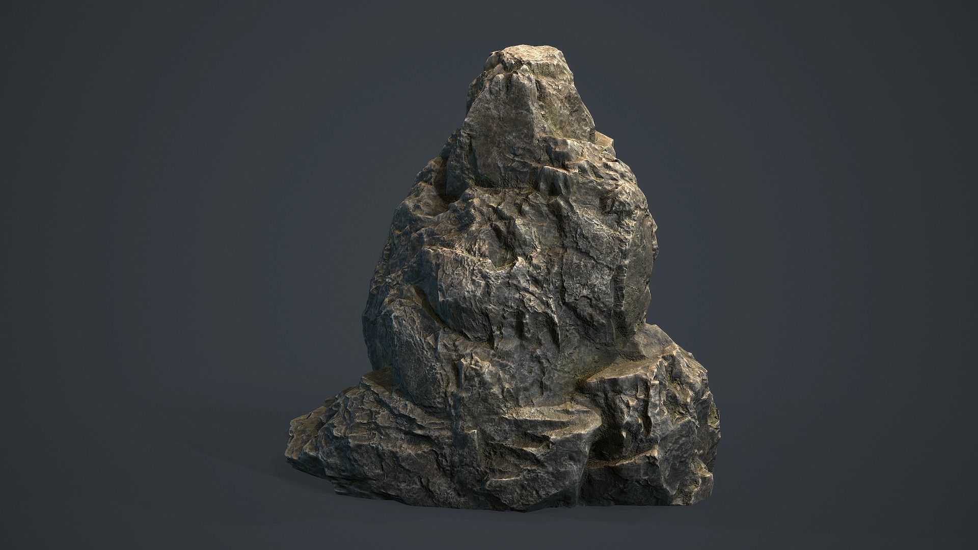 Rock Boulder 2 PBR Low-poly 3D model_5