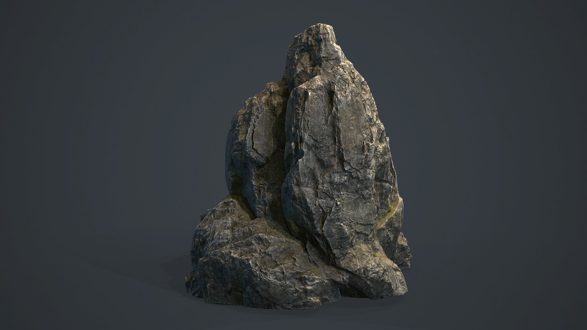 Rock Boulder 2 PBR Low-poly 3D model_4