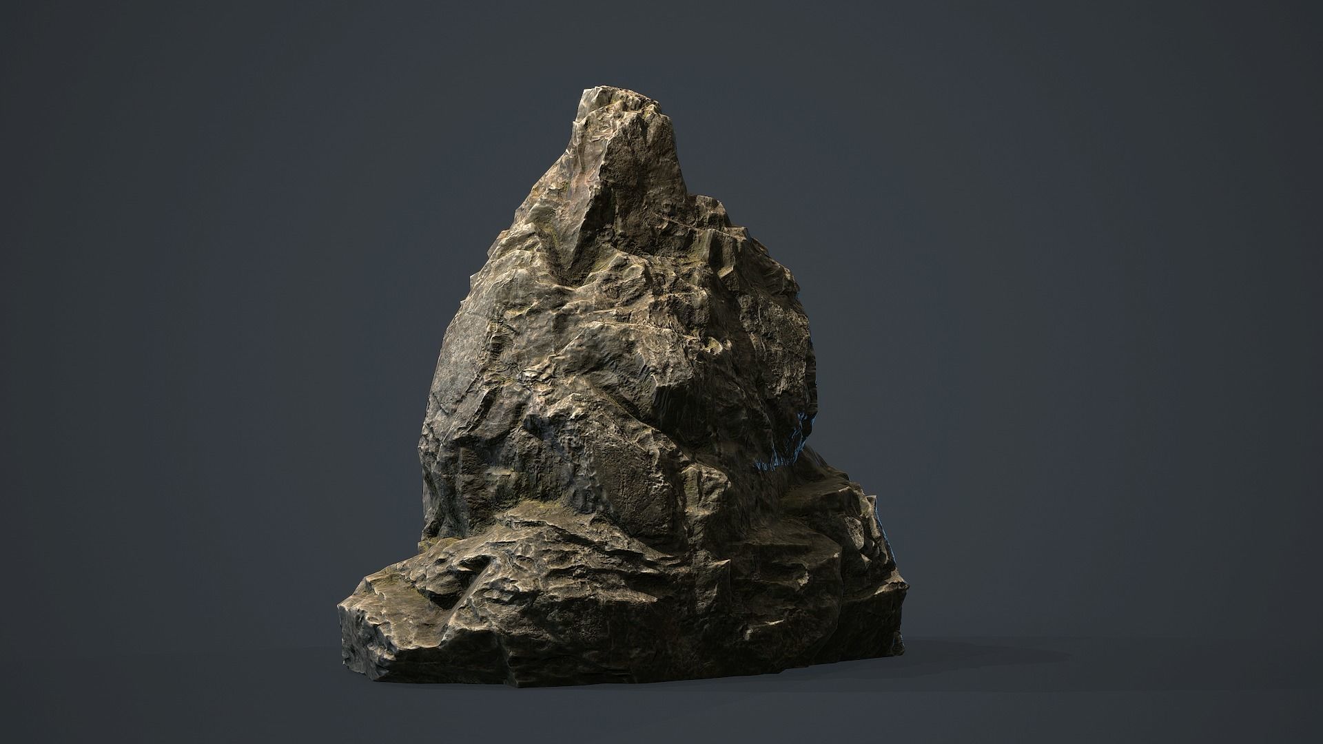 Rock Boulder 2 PBR Low-poly 3D model_8