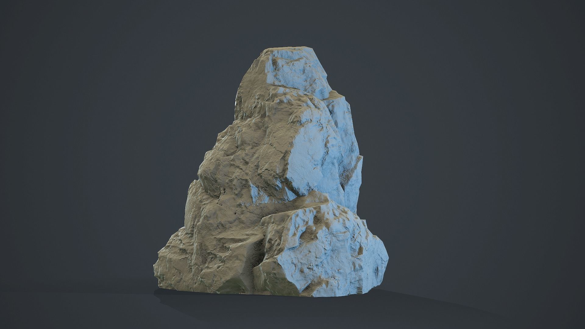 Rock Boulder 2 PBR Low-poly 3D model_7