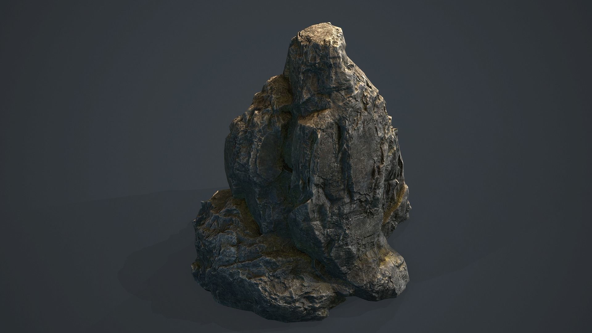 Rock Boulder 2 PBR Low-poly 3D model_6
