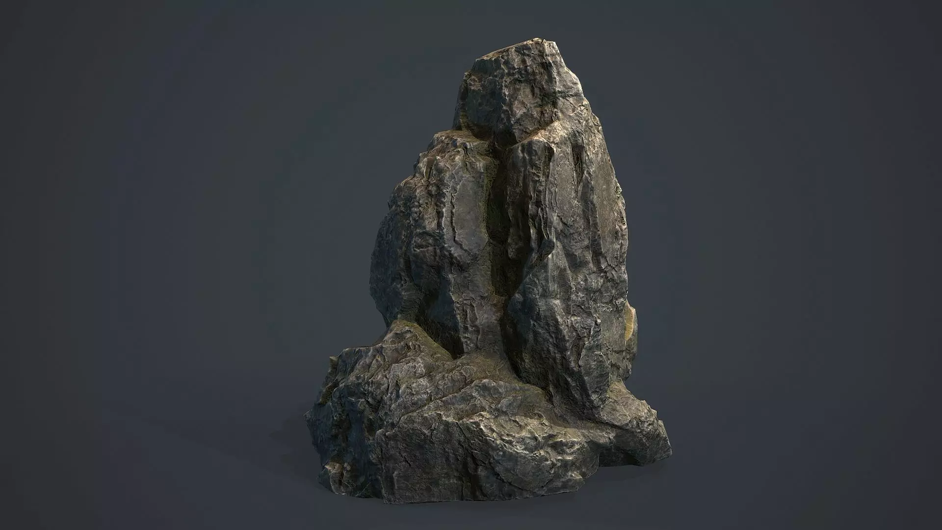 Rock Boulder 2 PBR Low-poly 3D model_0