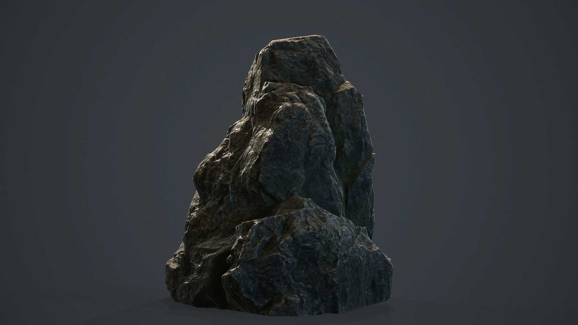 Rock Boulder 2 PBR Low-poly 3D model_1