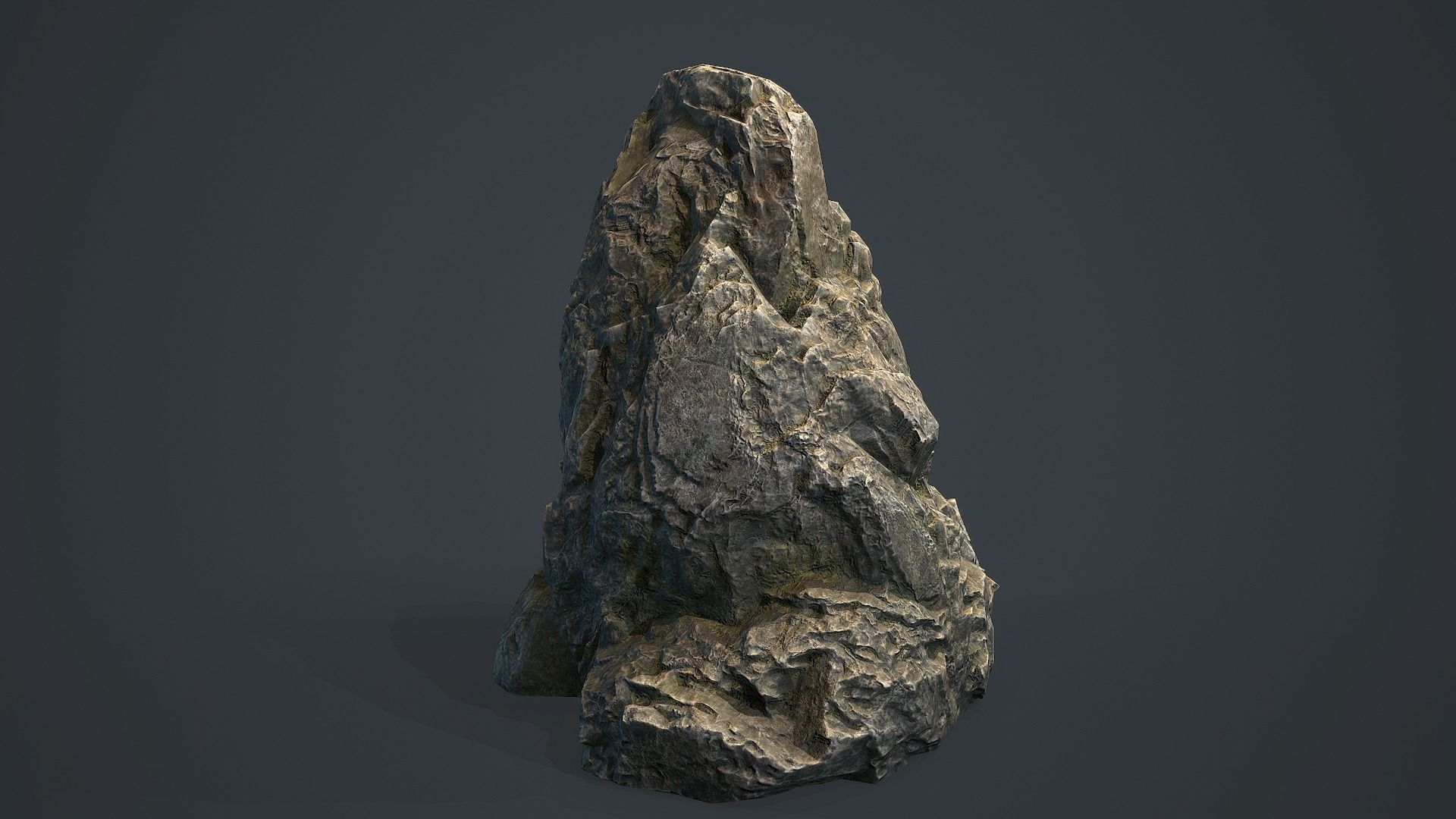 Rock Boulder 2 PBR Low-poly 3D model_3