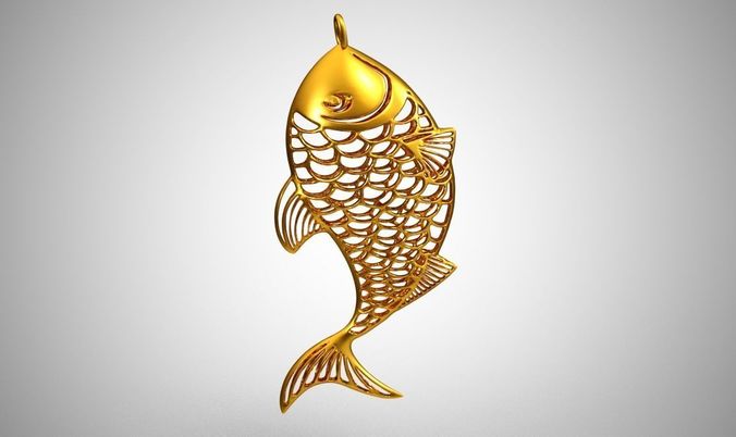 Metal Fish Necklace 3D print model