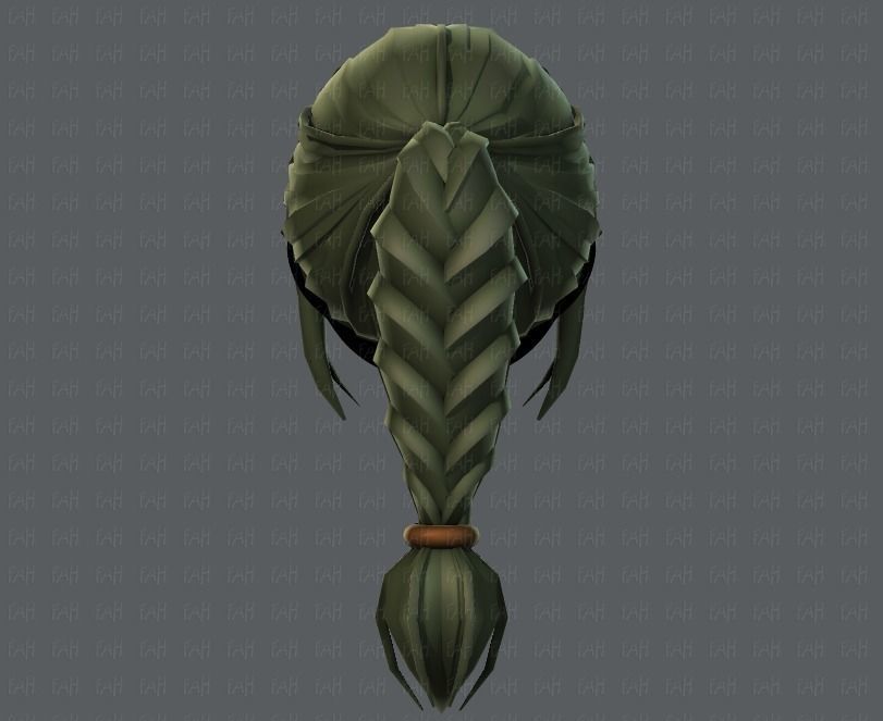 3D Hair style for girl V33 Low-poly 3D model_21