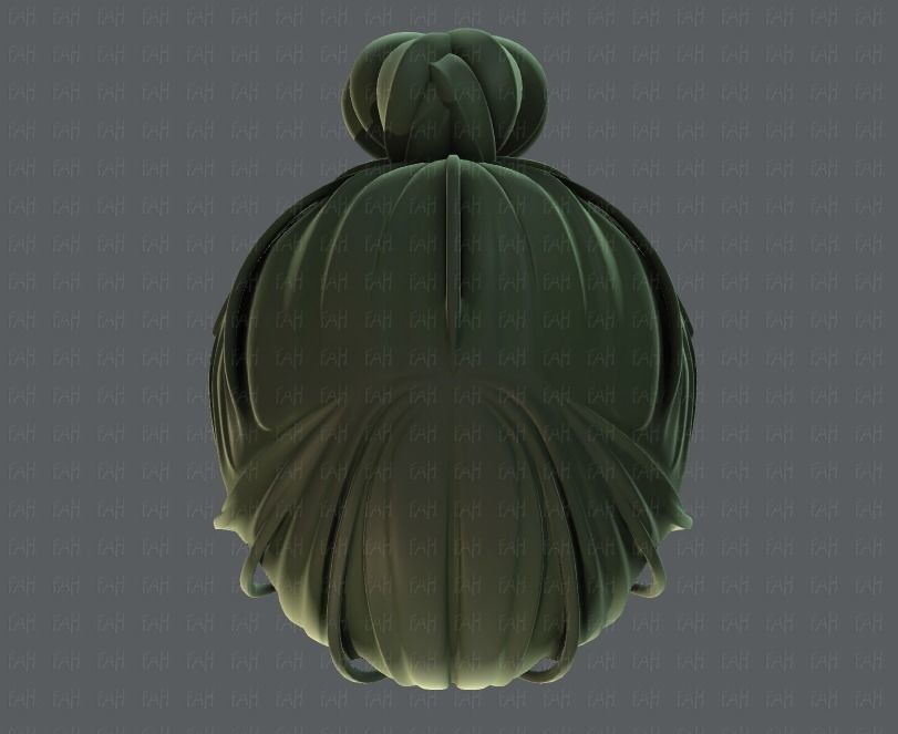 3D Hair style for girl V33 Low-poly 3D model_33