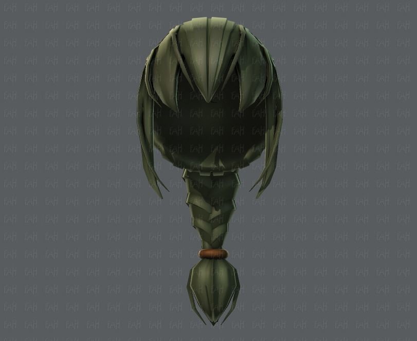 3D Hair style for girl V33 Low-poly 3D model_39