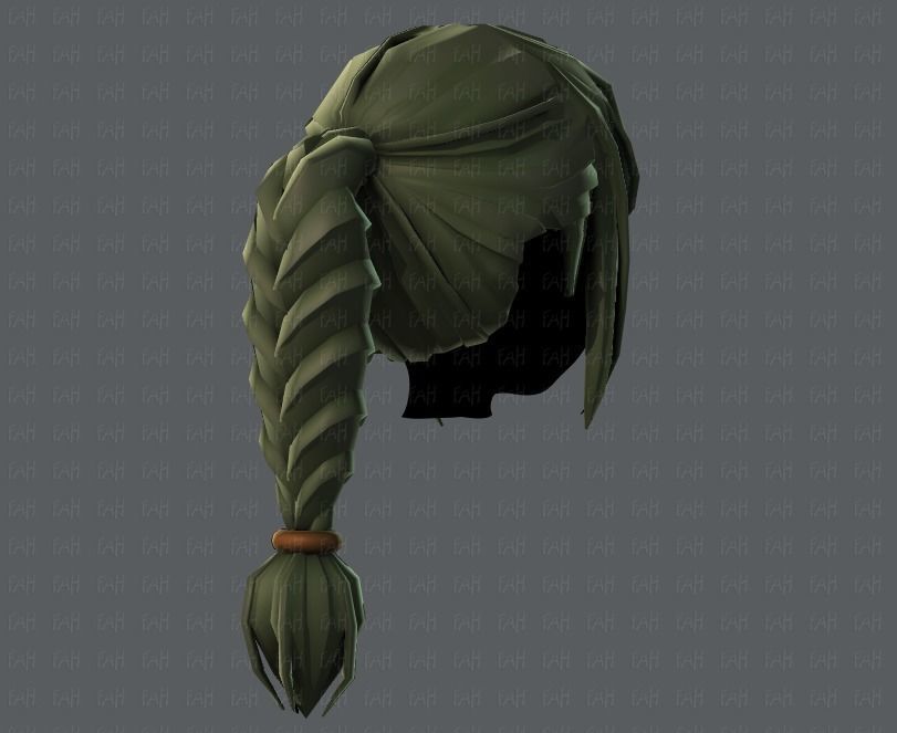 3D Hair style for girl V33 Low-poly 3D model_20