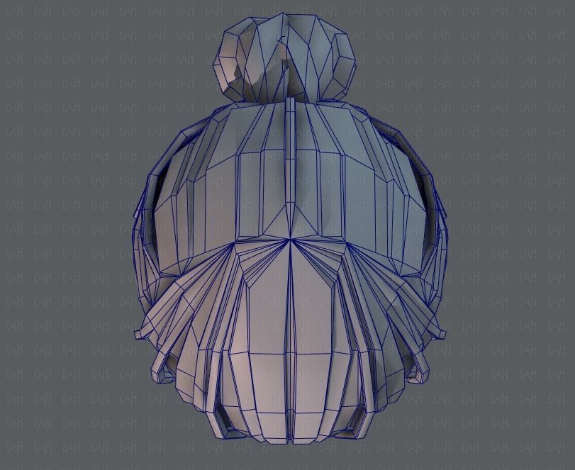 3D Hair style for girl V33 Low-poly 3D model_36