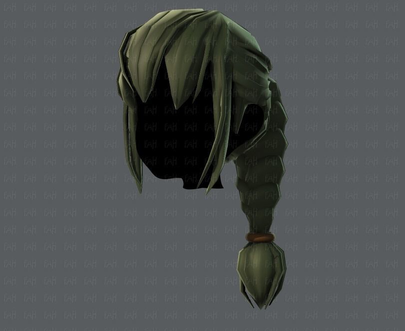 3D Hair style for girl V33 Low-poly 3D model_24