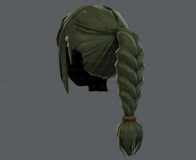 3D Hair style for girl V33 Low-poly 3D model_22