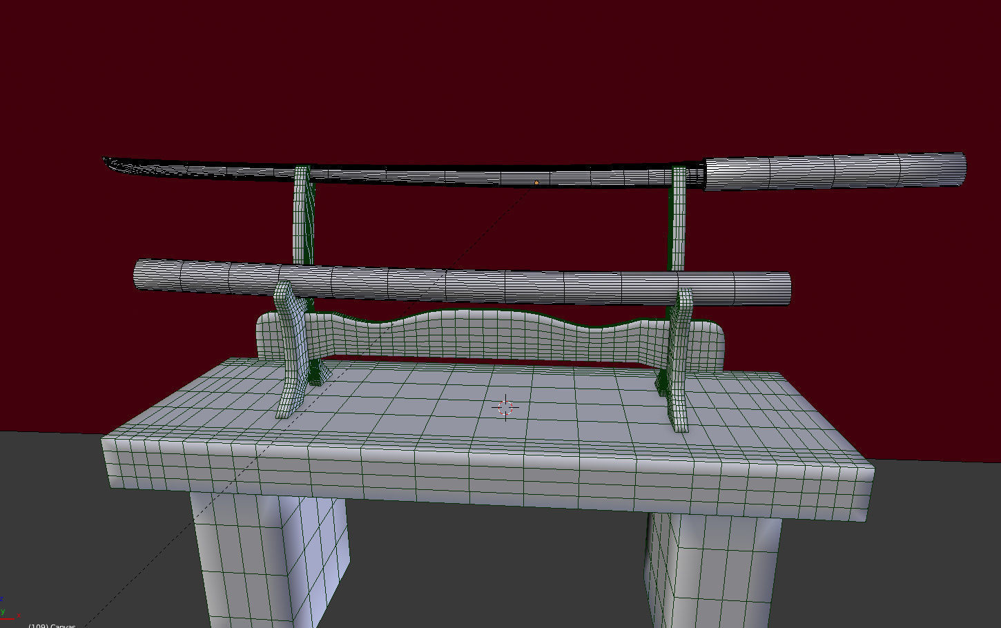 Sikomidzue Japanese sword 3D model_6