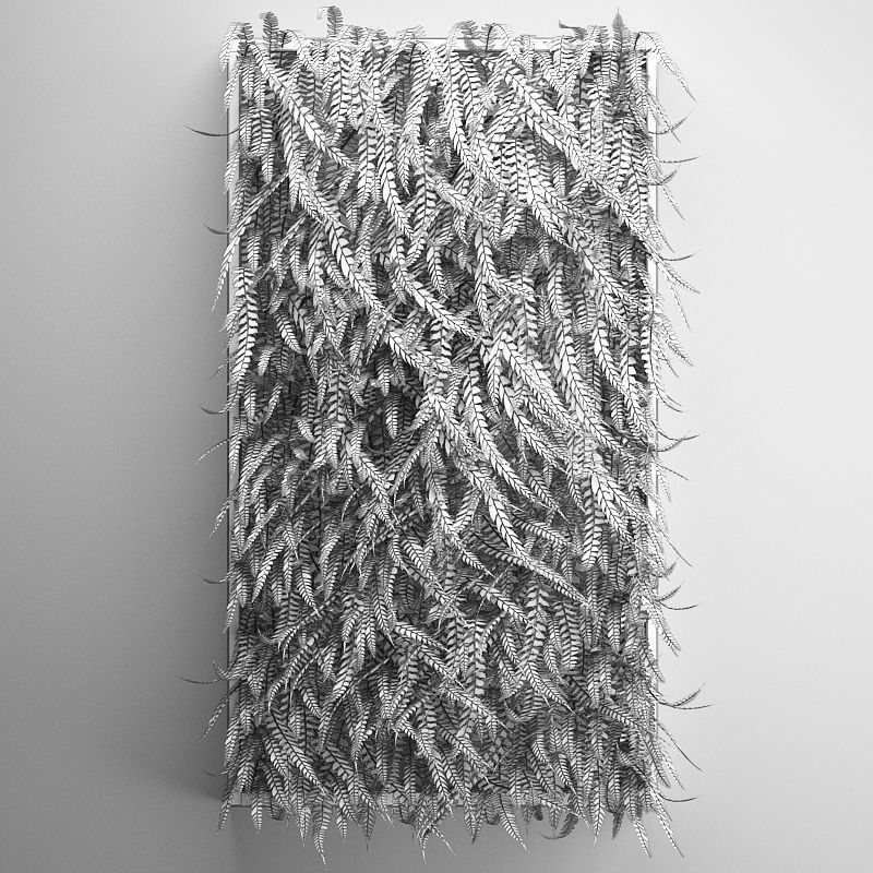 Vertical gardening Fern Wall 3D model_6