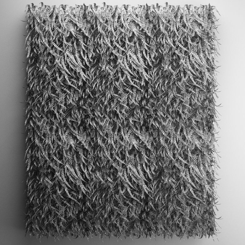 Vertical gardening Fern Wall 3D model_7