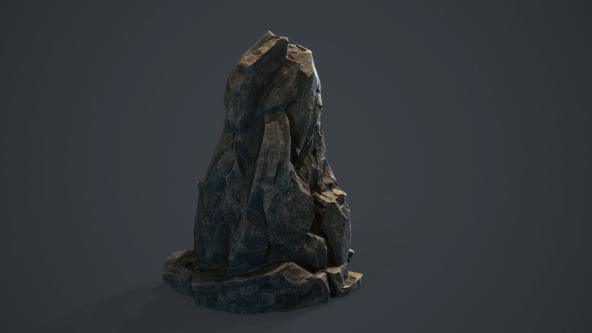 Rock Boulder 5 Low-poly 3D model_1