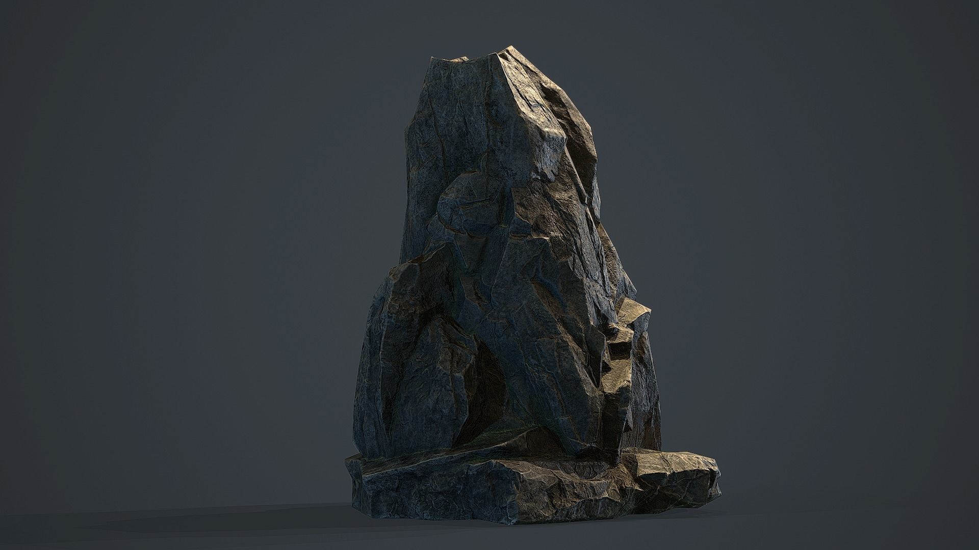 Rock Boulder 5 Low-poly 3D model_5