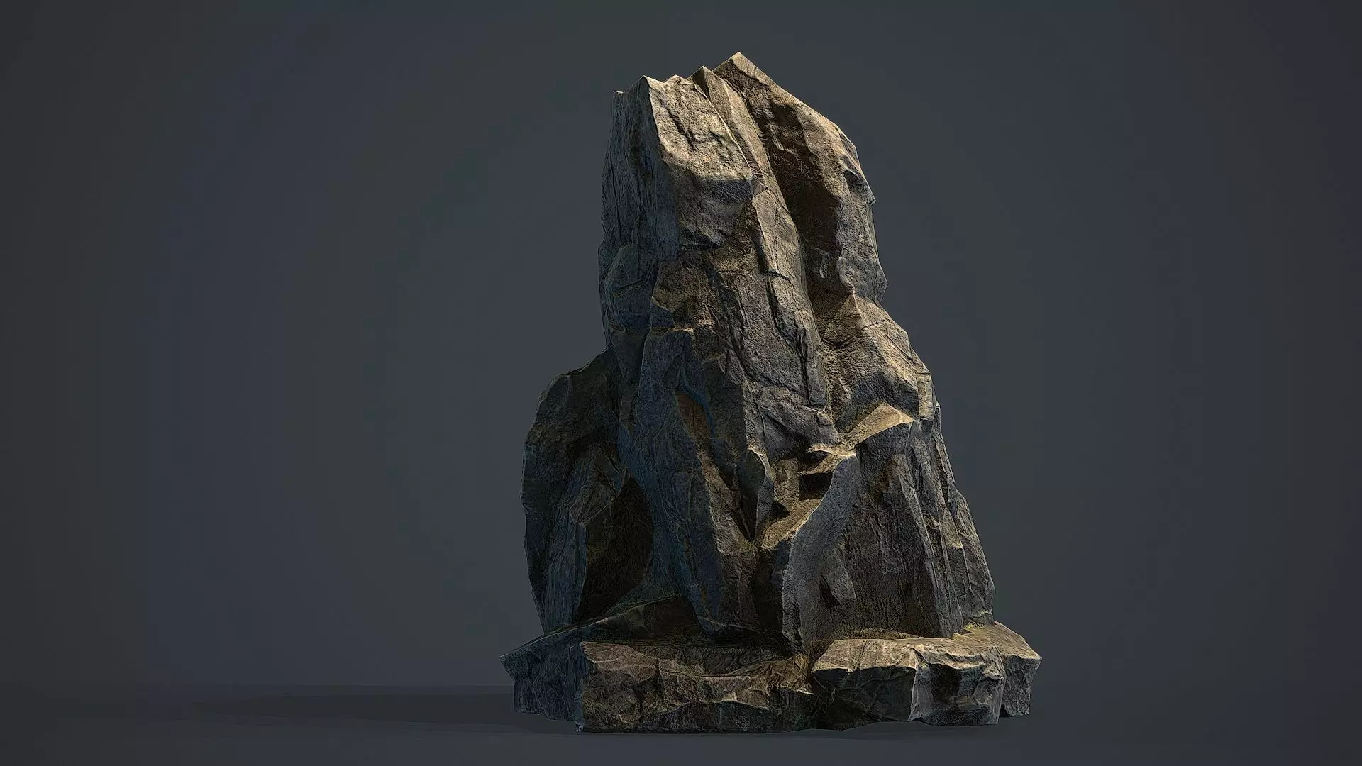 Rock Boulder 5 Low-poly 3D model_0