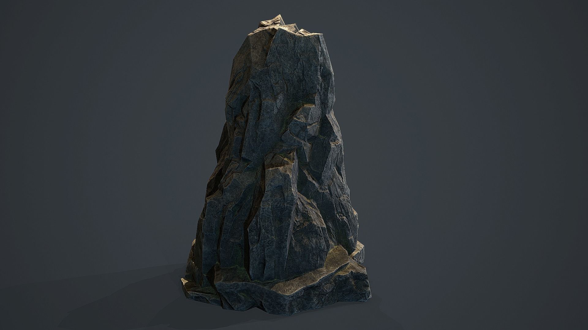 Rock Boulder 5 Low-poly 3D model_2