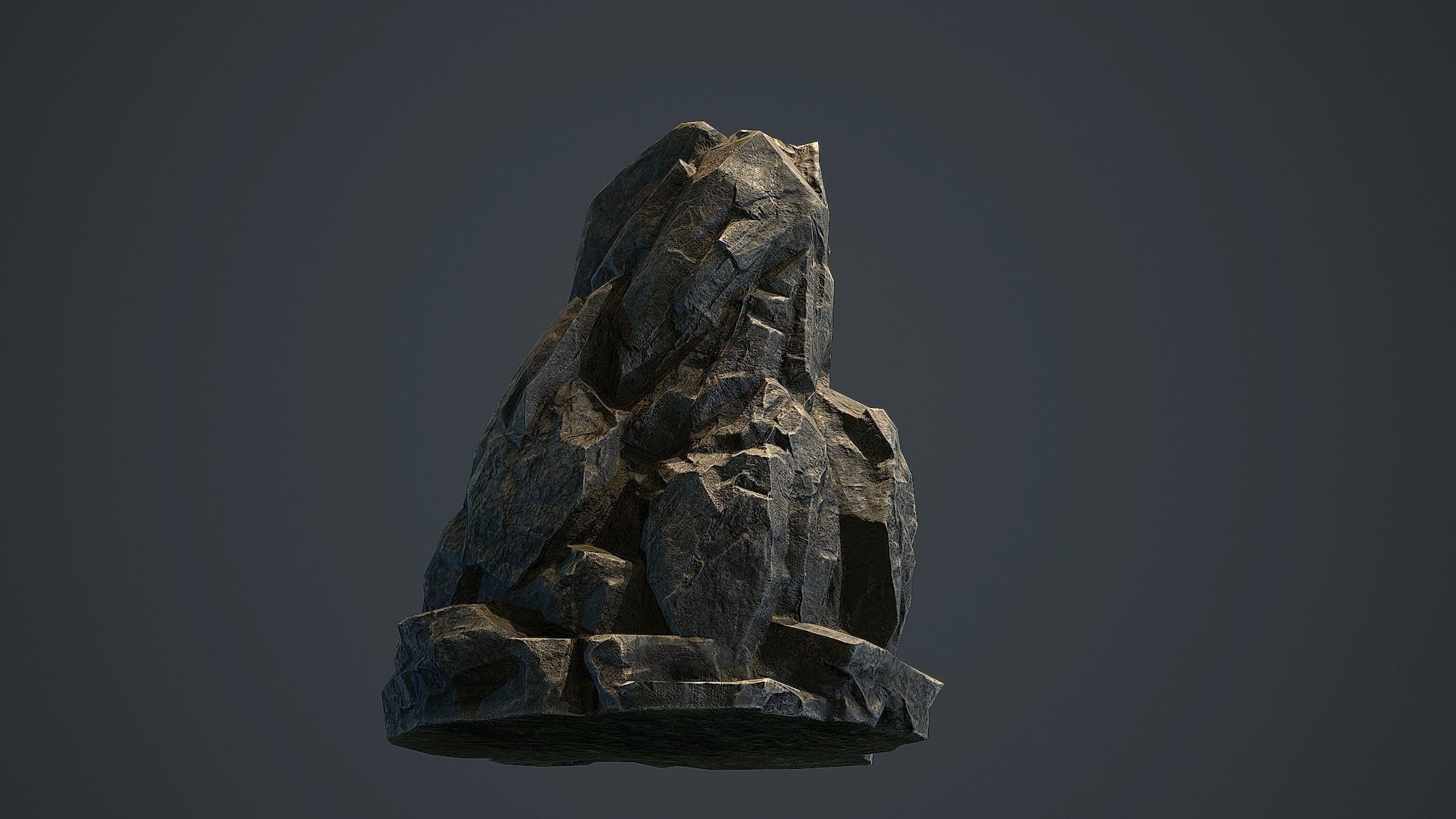 Rock Boulder 5 Low-poly 3D model_3