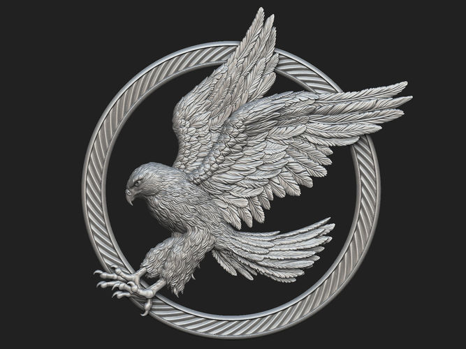 Hawk Pendant 3D print model