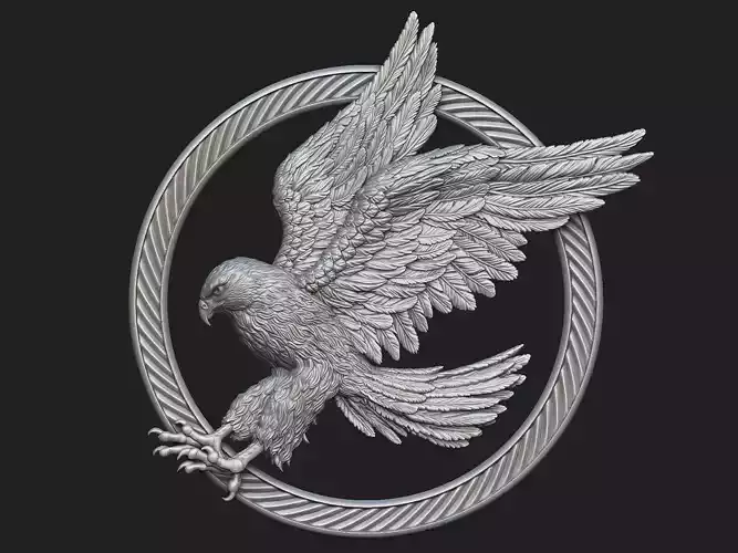 Hawk Pendant 3D print model