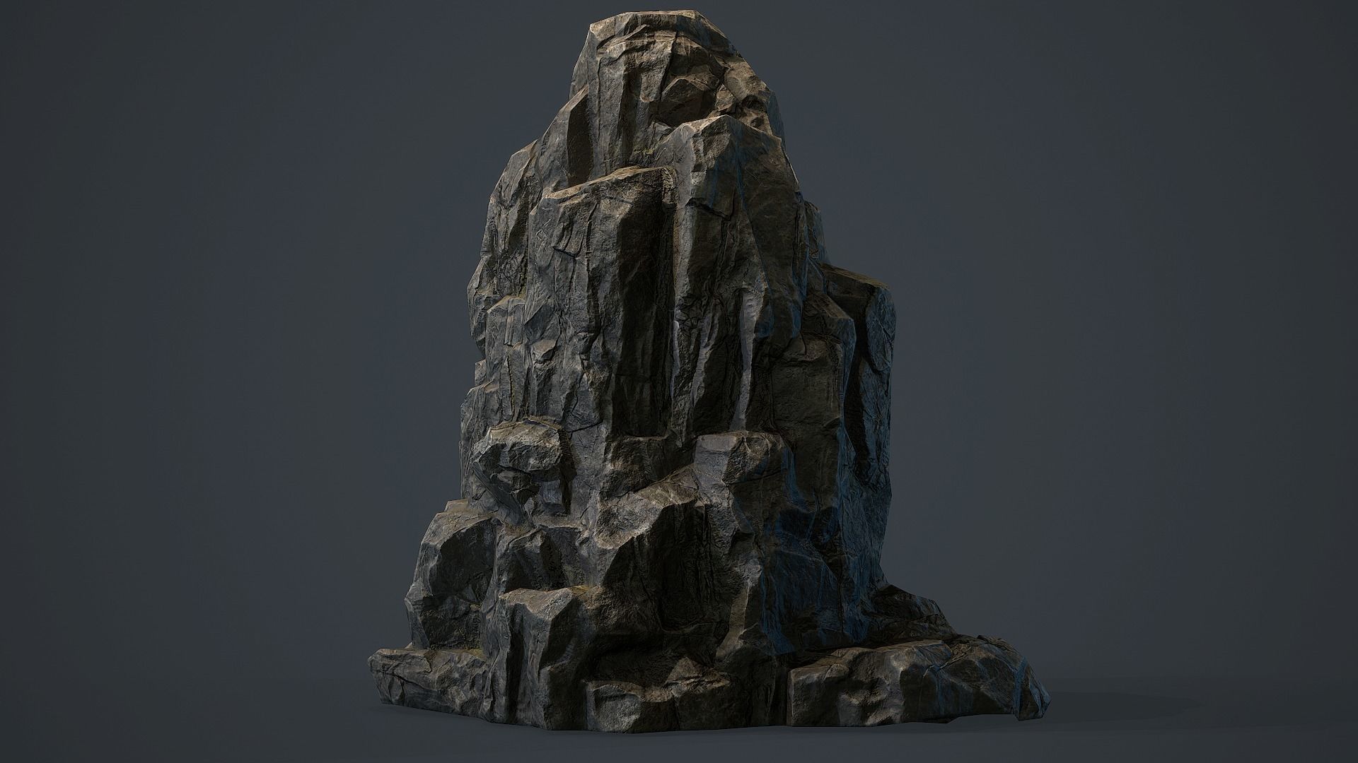 Rock Boulder 6 Low-poly 3D model_5